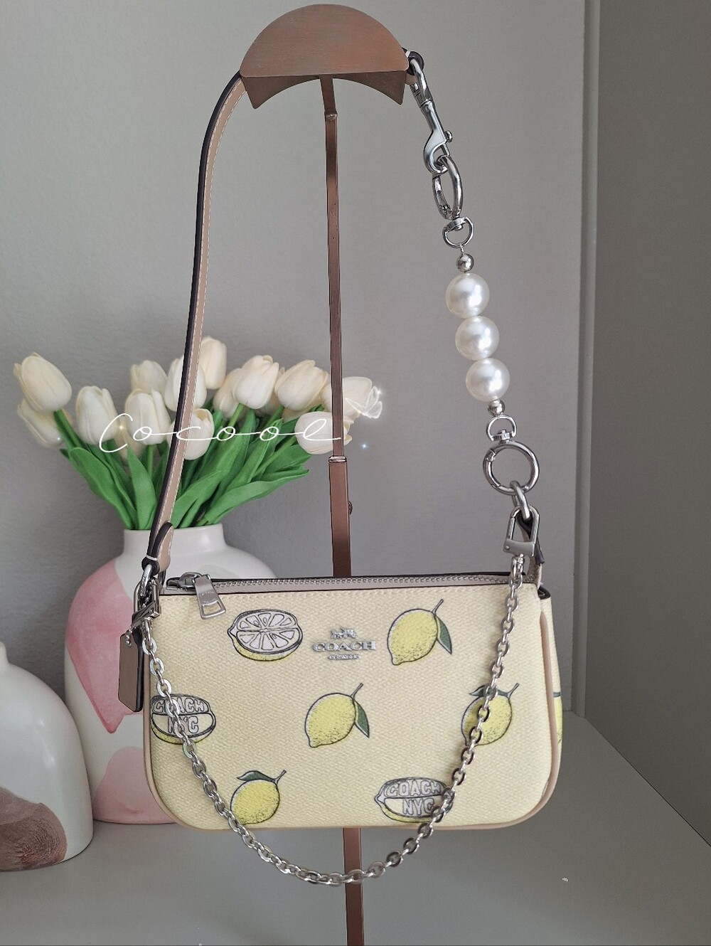 NWT Coach Nolita 19 Leather Shoulder Bag With Lemon Print CAL26 Garden Glade